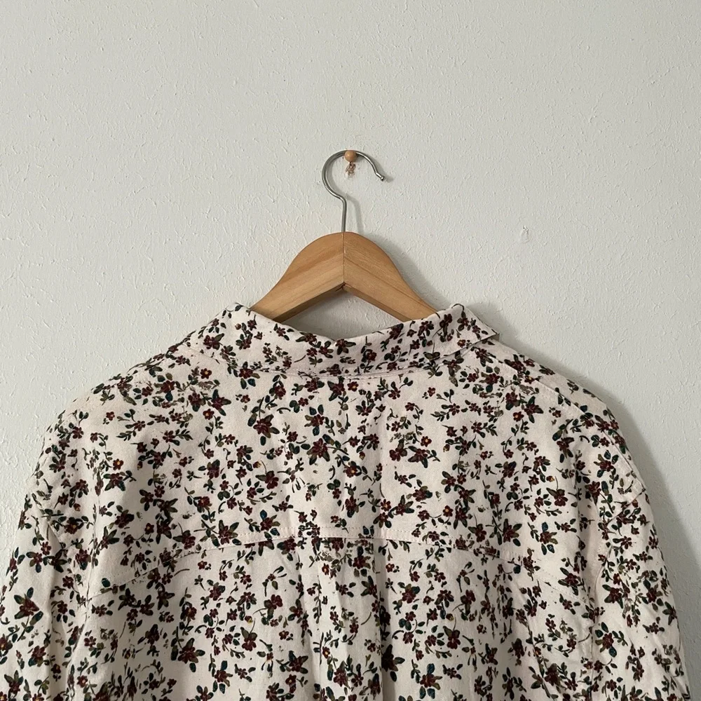 Free People Early Morning Ditsy Floral Flannel Button Up Shirt